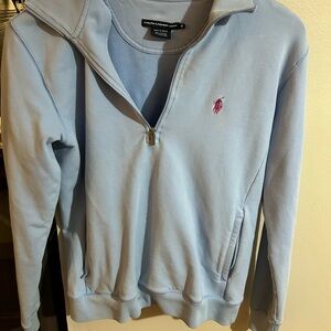 Ralph Lauren Men's Light Blue Zip-Up Sweater